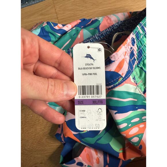 NWT Tommy Bahama Baja Beach Day Blooms Men's Mesh Swim Trunks with Pockets XXL - Picture 8 of 11